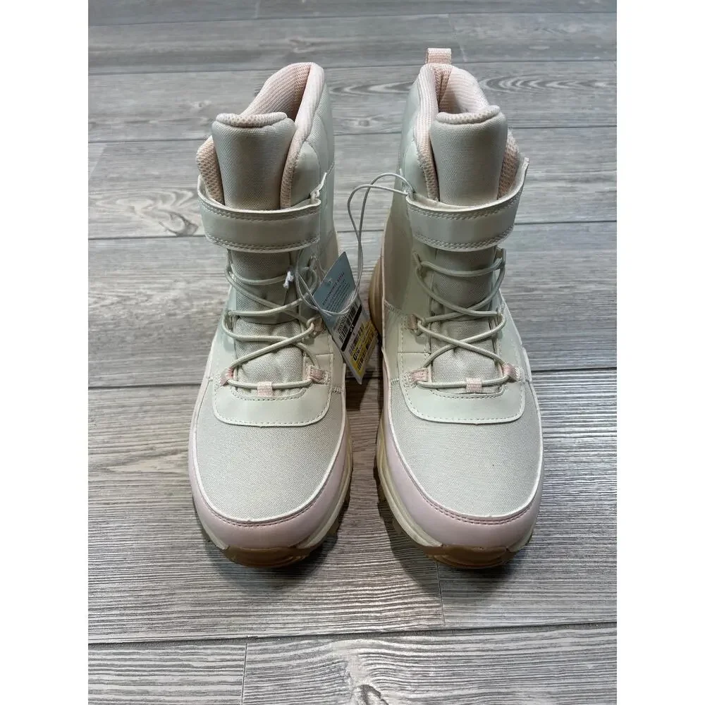 Cat & Jack Kids' Noah Waterproof Hiker Snow Boots Cream 6 NWT